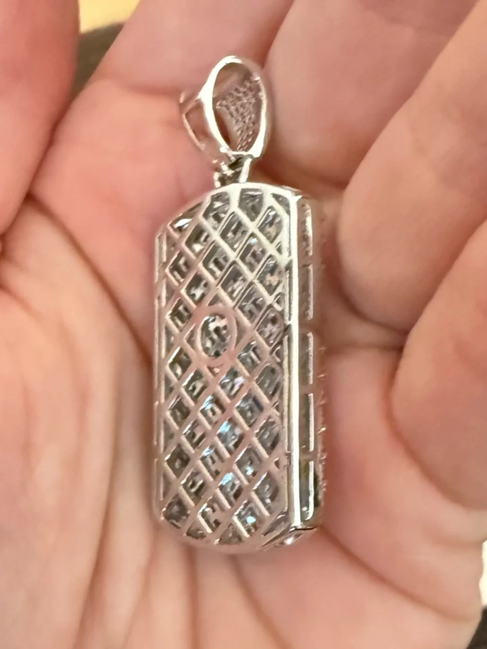 Dog Tag! New! Stainless Steel & Crystals - Picture 3 of 6